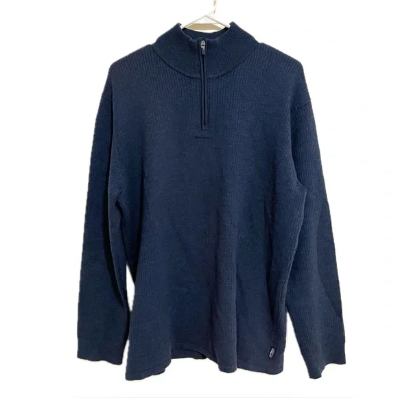 Patagonia 100% Merino Wool Men’s Waffle Knit Half-Zip Sweater – Size L - Picture 1 of 6